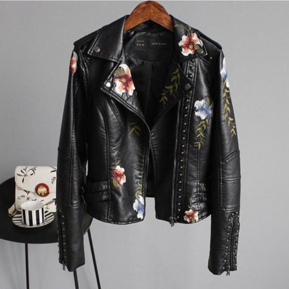 🌟Host Picks🌟 JAPANESE STYLE FLOWER EMBROIDERED FAUX - Picture 2 of 7